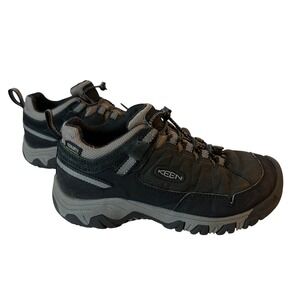KEEN Targhee IV Waterproof Kids Size 2 Black Grey Hiking Shoes 1029564